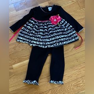 Dressy Ruffle Springtime Little Girls Outfit Size 24 Months